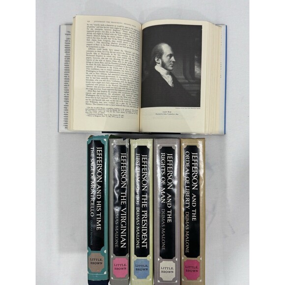 Jefferson and His Time by Dumas Malone Complete 6 Volume Set HC/DJ VGC - Picture 4 of 5
